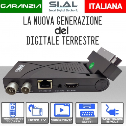 Decoder TV retro tv GBC con scart e HDMI Telecomando 2 in 1 universale sensore prolunga IR con Display risoluzione video Full HD