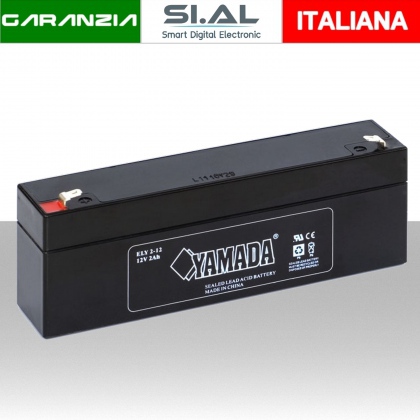 Batteria al piombo ricaricabile ermetica 12V  2 Ah Yamada