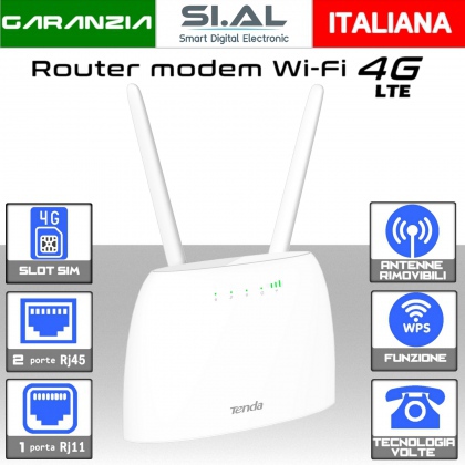 Router wifi con sim 4G internet Tenda 4G06 Servizio Voce 300Mbps