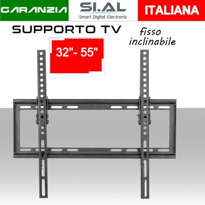 Supporto TV fisso a muro universale inclinabile per tv piatte da 32