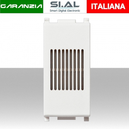 Suoneria-ronzatore 230V 50-60 Hz campanello segnalatore acustico 70 dB frutto Vimar Plana 14373.SR