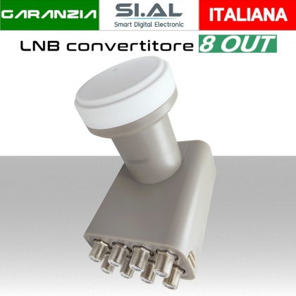 Lnb 8 uscite universali convertitore per parabola satellitare 8 utenze indipendenti