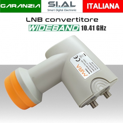 Lnb Wideband 2 uscite H-V 10.41GHz Mira per multiswitch illuminatore wide band per parabola satellitare offset 