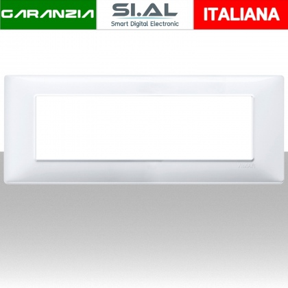 Placca 7 moduli vimar bianco Plana 14657.01