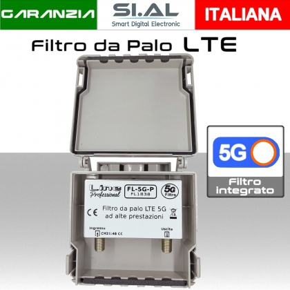 Filtro 5G da palo banda LTE per impianti TV realizzato con contenitore schermato  Line professional FL1838