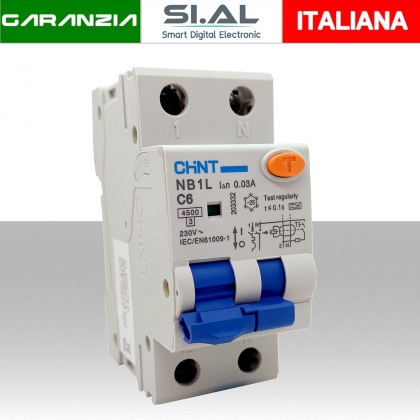 Interruttore Magnetotermico Automatico, 1P Monopolare 220V, Salvavita  Stotz, Occupa 1 Modulo DIN, Disponibile 6A 10A 16A 20A 25A (1P 10A)