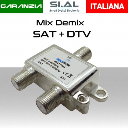 Miscelatore TV SAT demiscelatore  MIX DEMIX per segnale digitale Terrestre e Satellitare