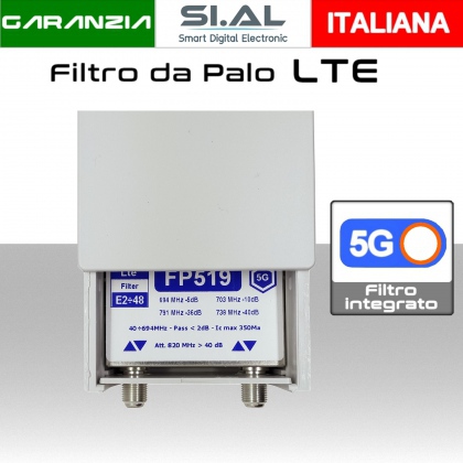 Filtro 5G da palo banda LTE per impianti TV realizzato con contenitore schermato FP519