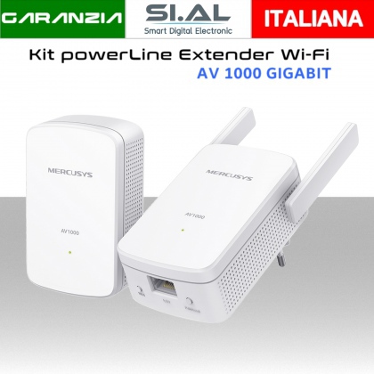 Powerline WI-FI extender Gigabit wireless 300Mbps kit Homeplug AV2