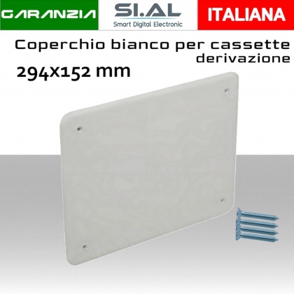 Coperchio cassetta di derivazione elettrica rettangolare 294x152mm