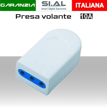 Presa volante bianca standard italiana 10A 