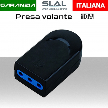 Presa volante nera standard italiana 10A