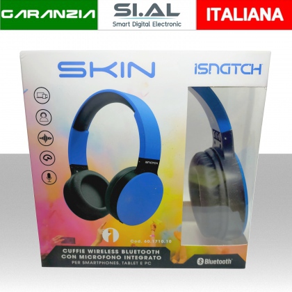 Cuffia wireless bluetooth BLU con microfono integrato pieghevole ricaricabile da USB 