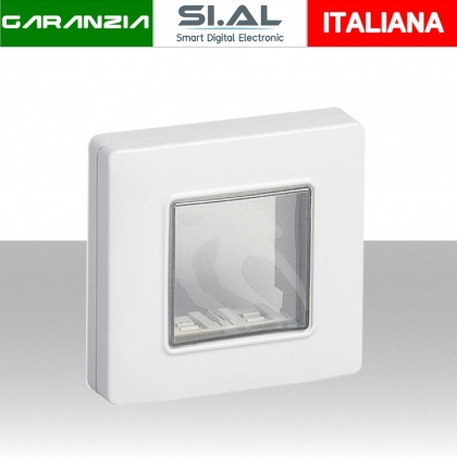 Coperchio stagno per 2 moduli vimar bianco IP55 per scatole da incasso Plana 14932.01