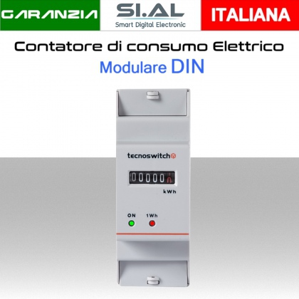 Contatore elettrico di consumo privato luce modulare monofase analogico  CE102DI