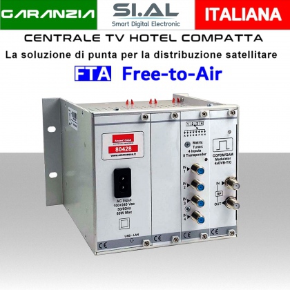 Centrale TV Hotel 16 canali satellitari centralizzati per servizi gratuiti modello Emme Esse 80428  