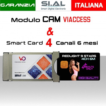 Cam Viaccess completa di smart card Pay-TV erotica 4 canali 6 mesi trasmissioni 24/24