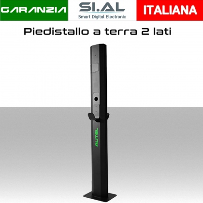 Palo sostegno colonnine elettriche ricarica auto WallBox Autel supporto 2 lati