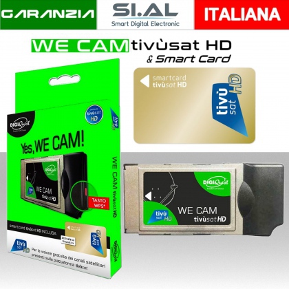 Cam tv sat HD con tessera tivusat  modulo cam certificato piattaforma satellitare tivùsat