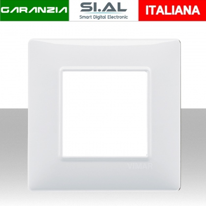 Placca bianca 2 moduli vimar Plana 14642.01