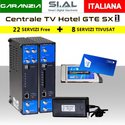 Centrale TV per HOTEL 30 servizi Free e Tivusat GD service