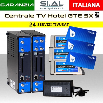 Centrale TV per HOTEL 24 servizi Tivusat GD service