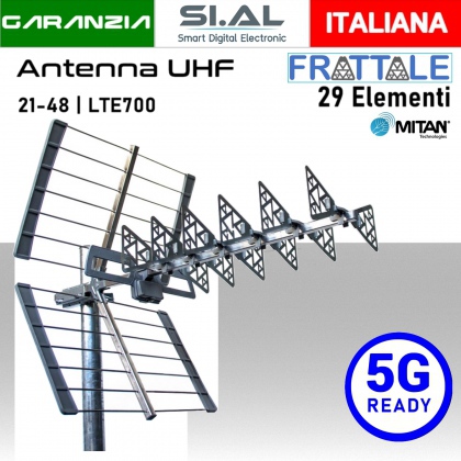 Antenna TV UHF 5G Ready FRATTALE  Mitan 29 Elementi 