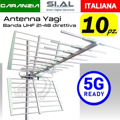 Antenna UHF 5G Ready Direttiva yagi bianca ( 10 pz )