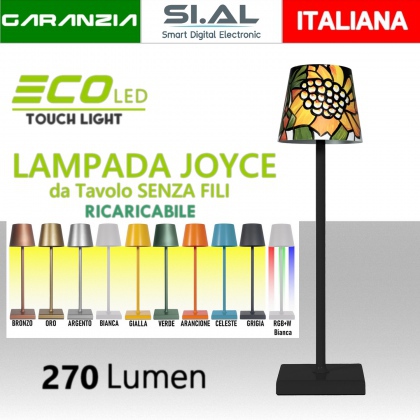 Lampada LED da tavolo senza fili ricaricabile JOYCE Vari colori disponibili