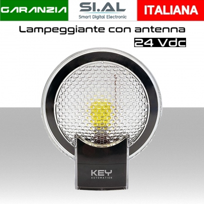 Lampeggiante di segnalazione 24 Vdc, con antenna LUMY 24