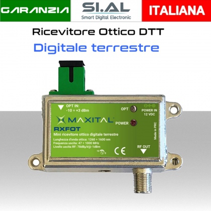 Ricevitore Ottico segnale DTT in uscita RF