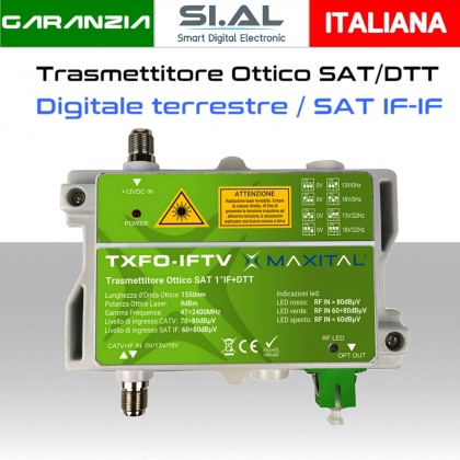 Trasmettitore Ottico segnale TV/SAT IF-IF in fibra ottica
