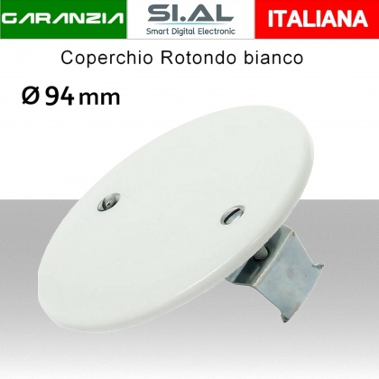 Coperchio tondo 65 mm bianco per scatola cassetta di derivazione