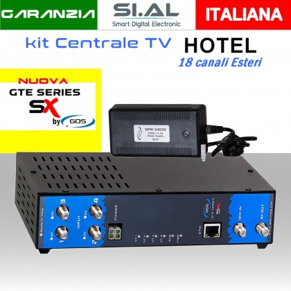 Centrale TV Hotel 18 canali SAT esteri hospitality GTE-04004