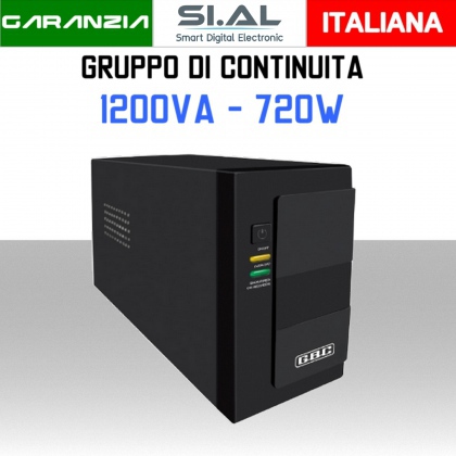 Gruppo di continuità UPS 1200VA per Pc-Tvcc-Pos-Router