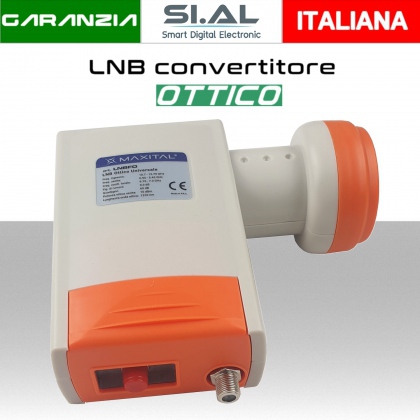 LNB ottico universale per parabola satellitare completo con alimentatore