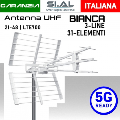 Antenna UHF 5G Ready 3-LINE 31 elementi bianca Emme Esse 