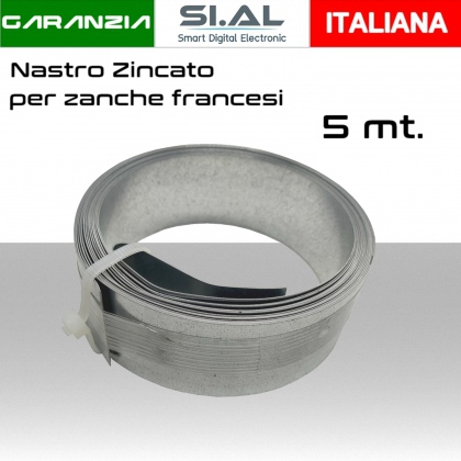 Nastro zincato per zanca francese reggia da 5 metri 40x0.5mm