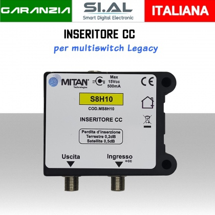 Inseritore di tensione con alimentatore per Multiswich legacy Mitan S8H10