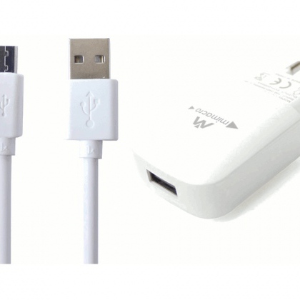 Alimentatore 5V 2.1A switching USB + cavo USB - micro USB