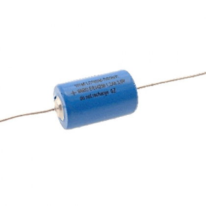 Batteria al Litio ER14250 3.6V 1.2Ah con terminali a saldare - Ideale per allarmi