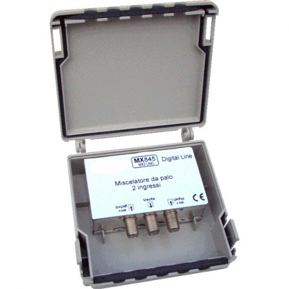 Miscelatore 2 ingressi UHF antenna da esterno