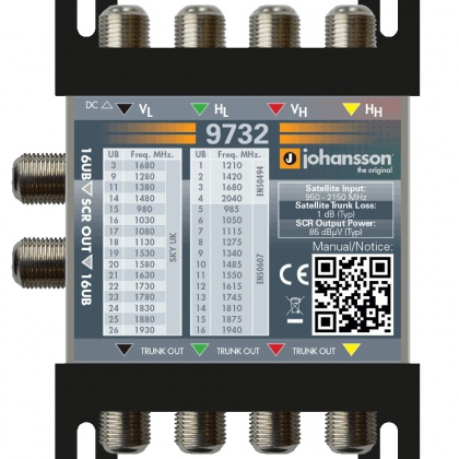 Multiswitch 4 ingressi passanti - 2 uscite dCSS 2x16CH / SCR