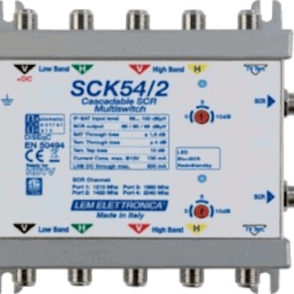 Multiswitch SCR a 5 cavi, 4 frequenze SKY - Controllo automatico del guadagno ACG (copia)