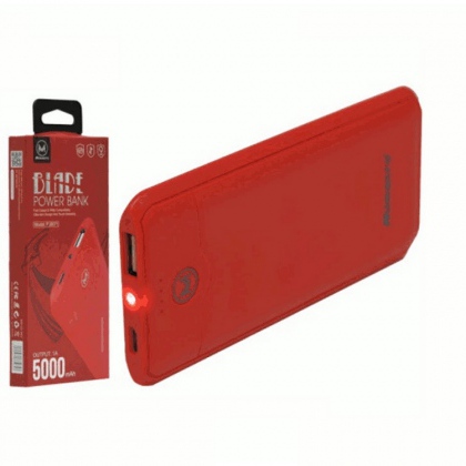 Power bank 5000mA 5V  Super Slim Rosso