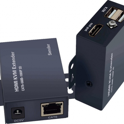 Coppia estensore HDMI su cavo ethernet CAT.6 con USB per Mouse e Tastiera