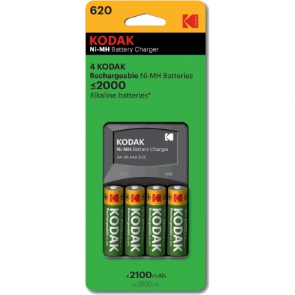 Caricabatterie completo di 4 Batterie AA Ni-MH 2600mAh