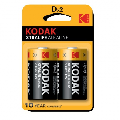 Kodak XTRALIFE alkaline D battery (confezione 2pz.)