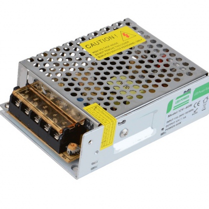 Alimentatore stabilizzato 12V 5A 60W IP20 - Ideale per strip LED