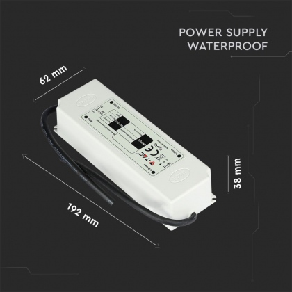 Alimentatore per LED 150W 12V 12,5A Colore Bianco IP67